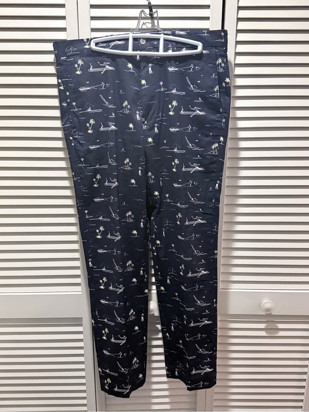 Polo Golf Ralph Lauren Men’s 34x30 Navy Tropical Print Golf Pants Tailored Fit